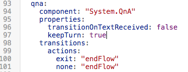 qna state with changed transitions property