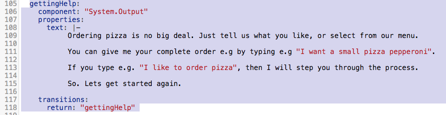 chatbots figure 4 Content to delete from the dialog flow