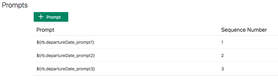 Definition of three departure date prompts