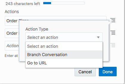 Choosing a branch conversation