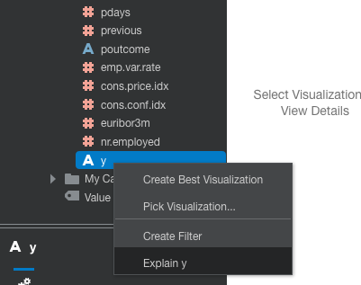 Selecting the Explain feature