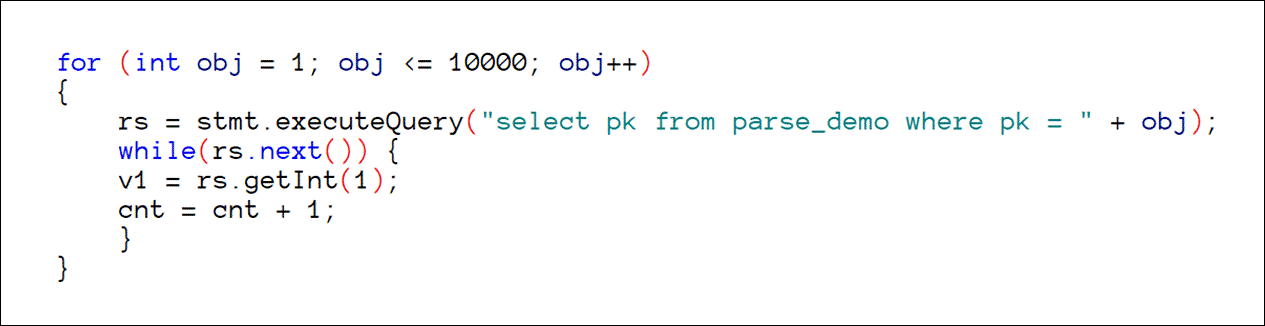 10,000 SQL statements differing only by a literal value