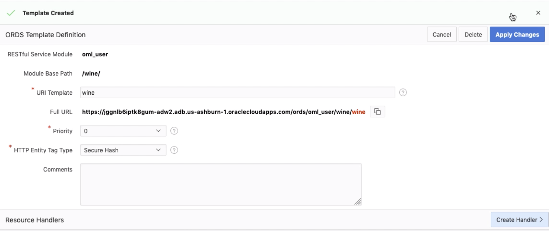 Create a simple REST API template