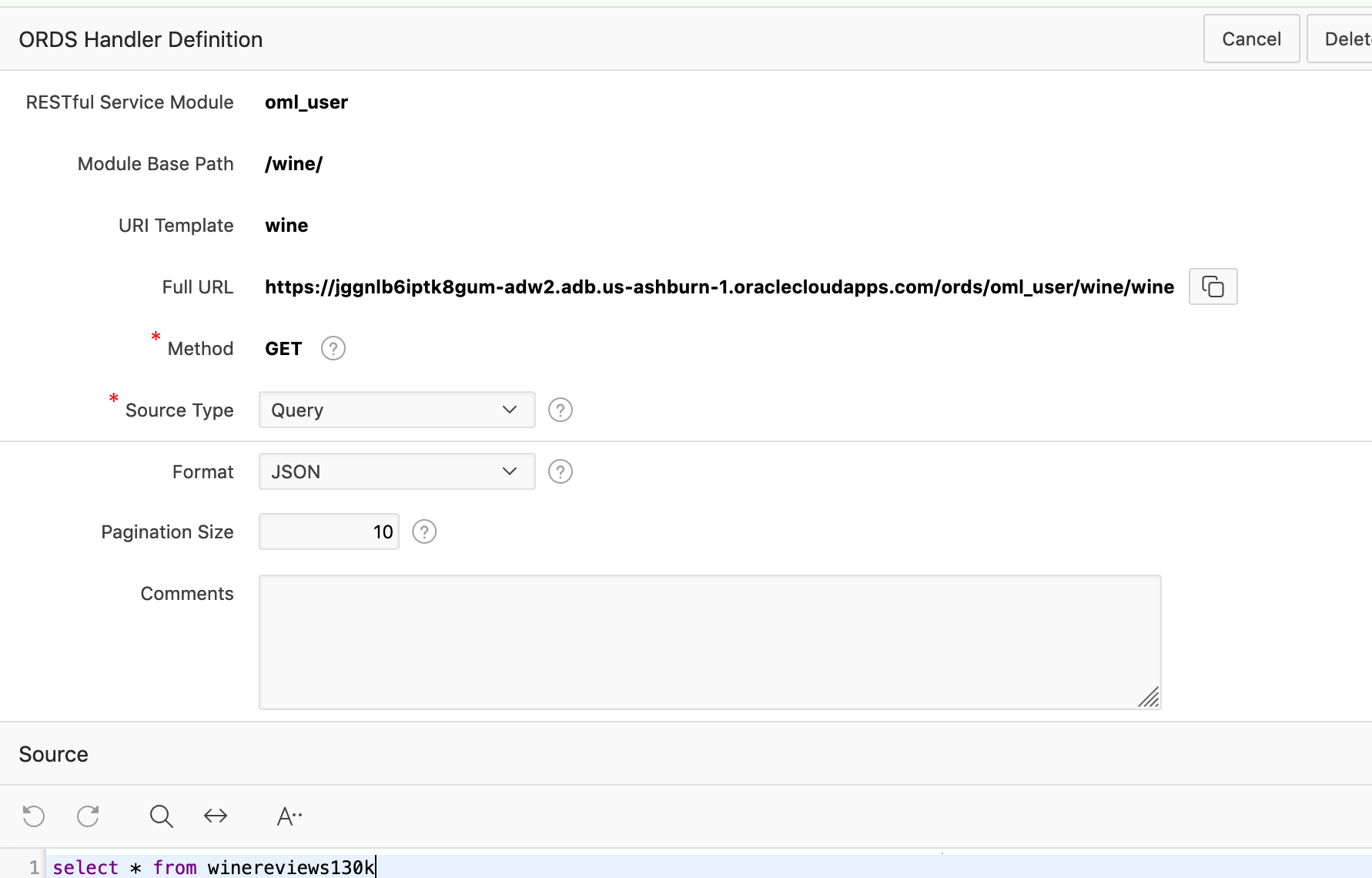 Creating the GET method