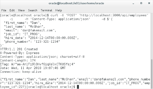 Executing a POST request