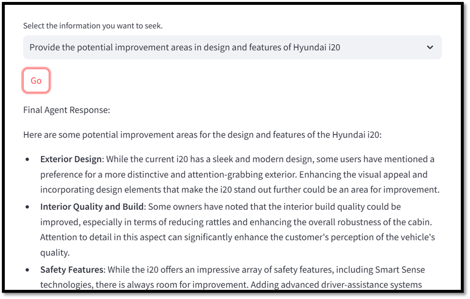 Collected and summarized responses for improving the design and features of the product.