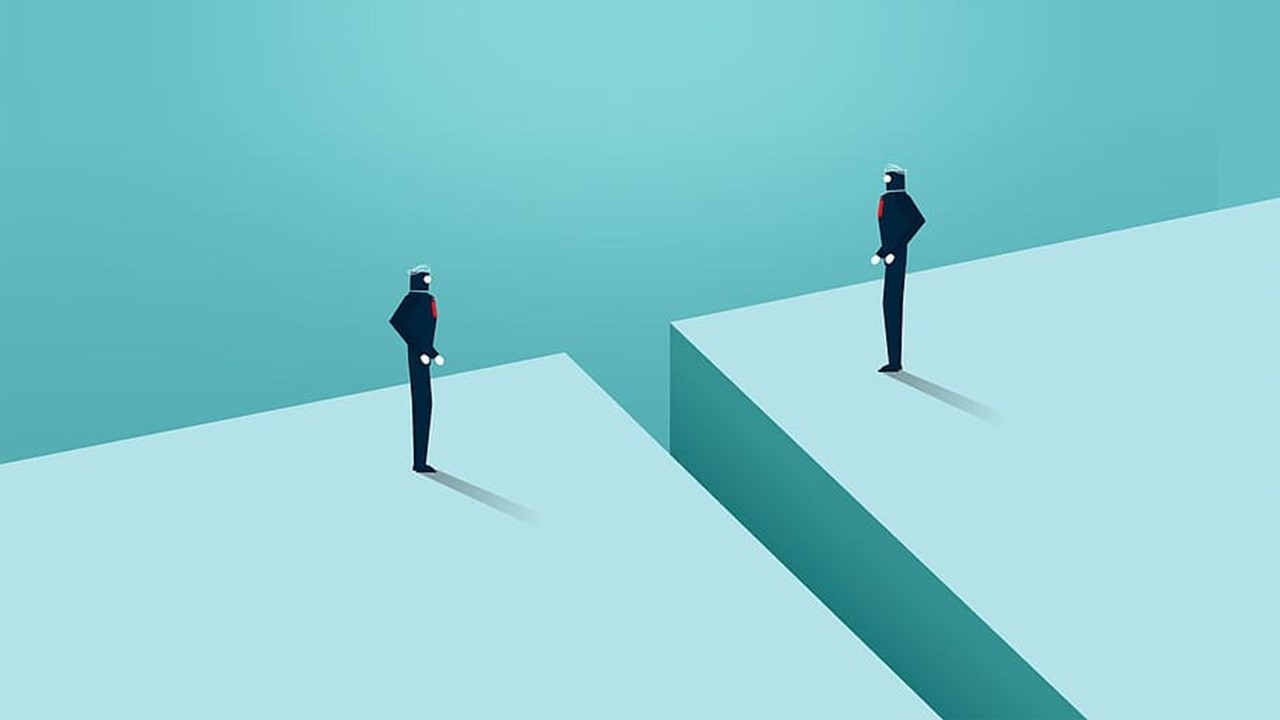 person deaing with gap