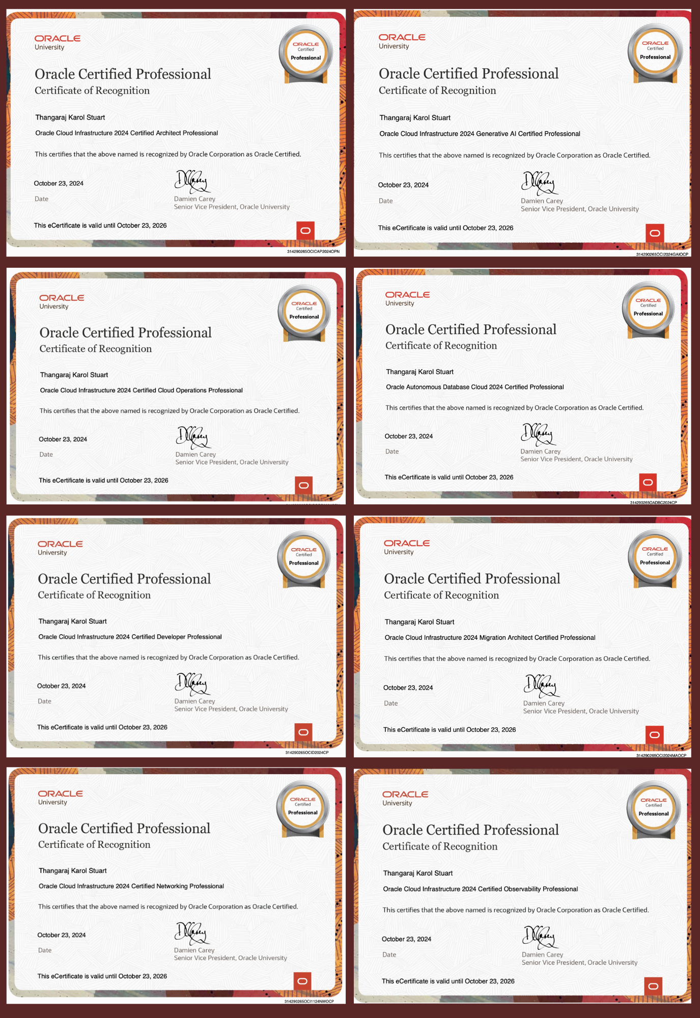 8 Oracle Cloud Professional Certifications Achieved in a Day
