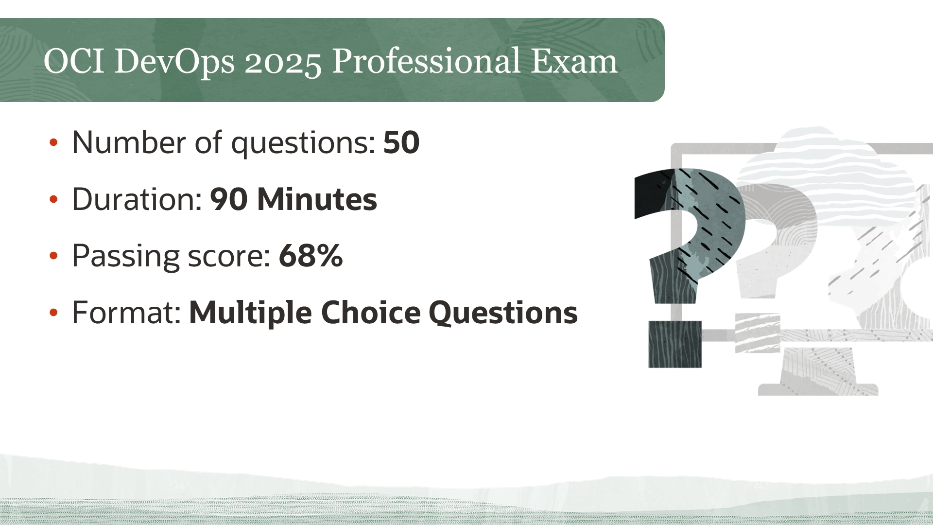 OCI DevOps 2024 Professional Exam
