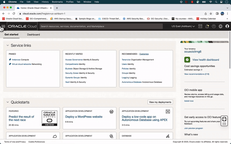 PenTest Lab OCI - steps to provision Kali Linux