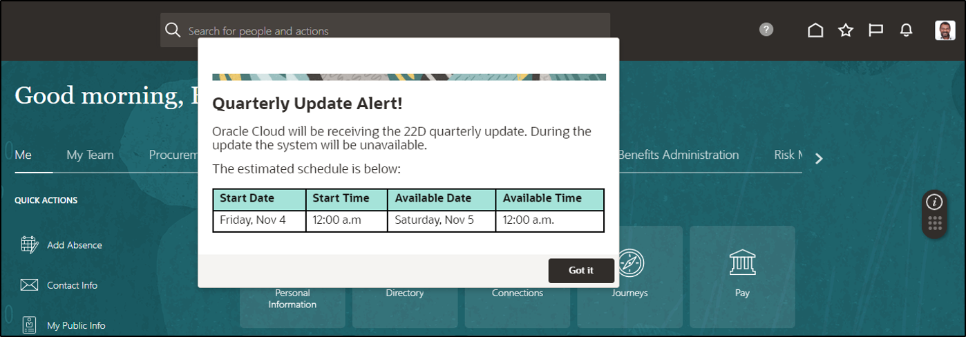 Oracle Quarterly updates - Oracle Guided Learning