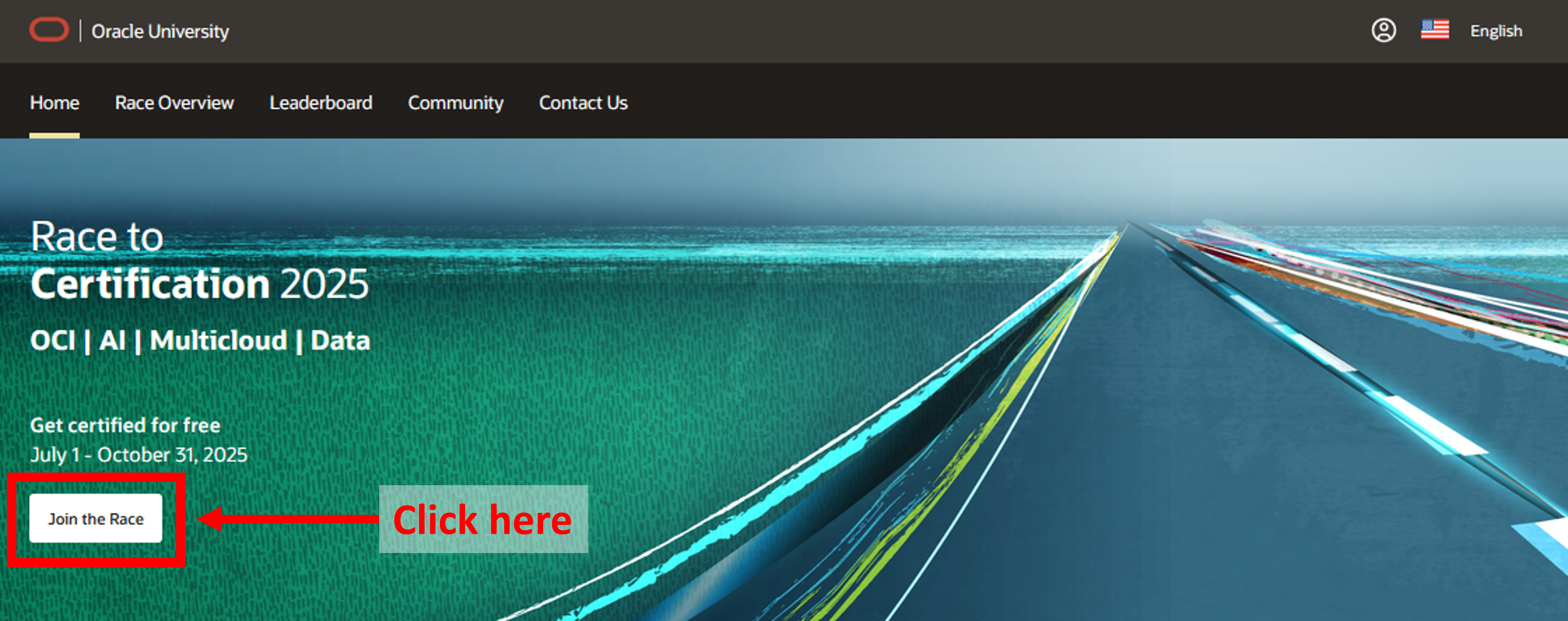 Join Race to Certification Button