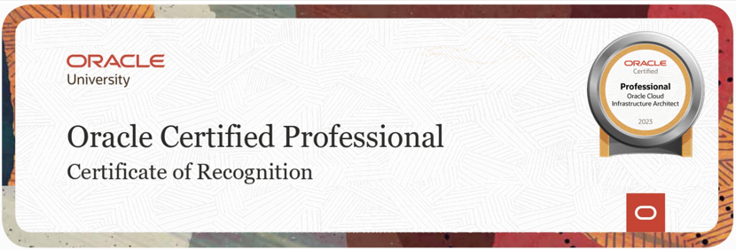 Oracle Certified Professional banner