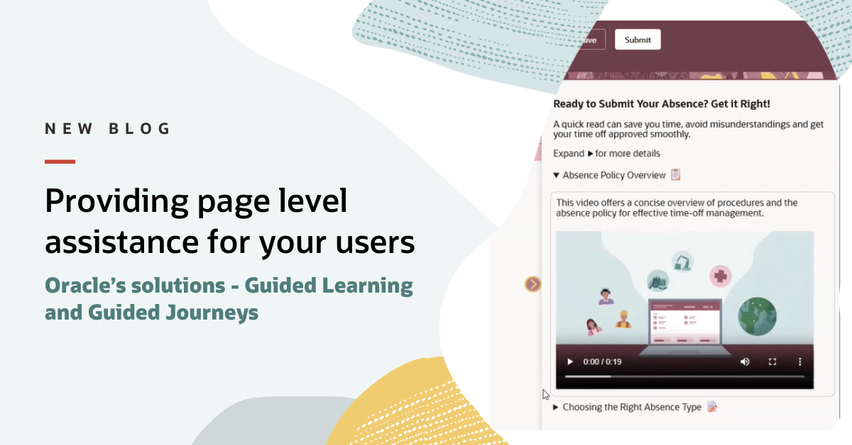 Providing page level assistance for your users