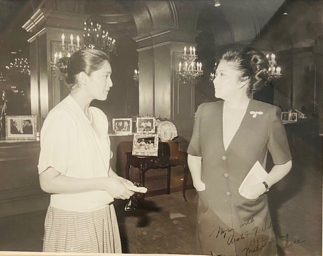 Me with Imelda Marcos, Malacanang Palace, Manila 1982