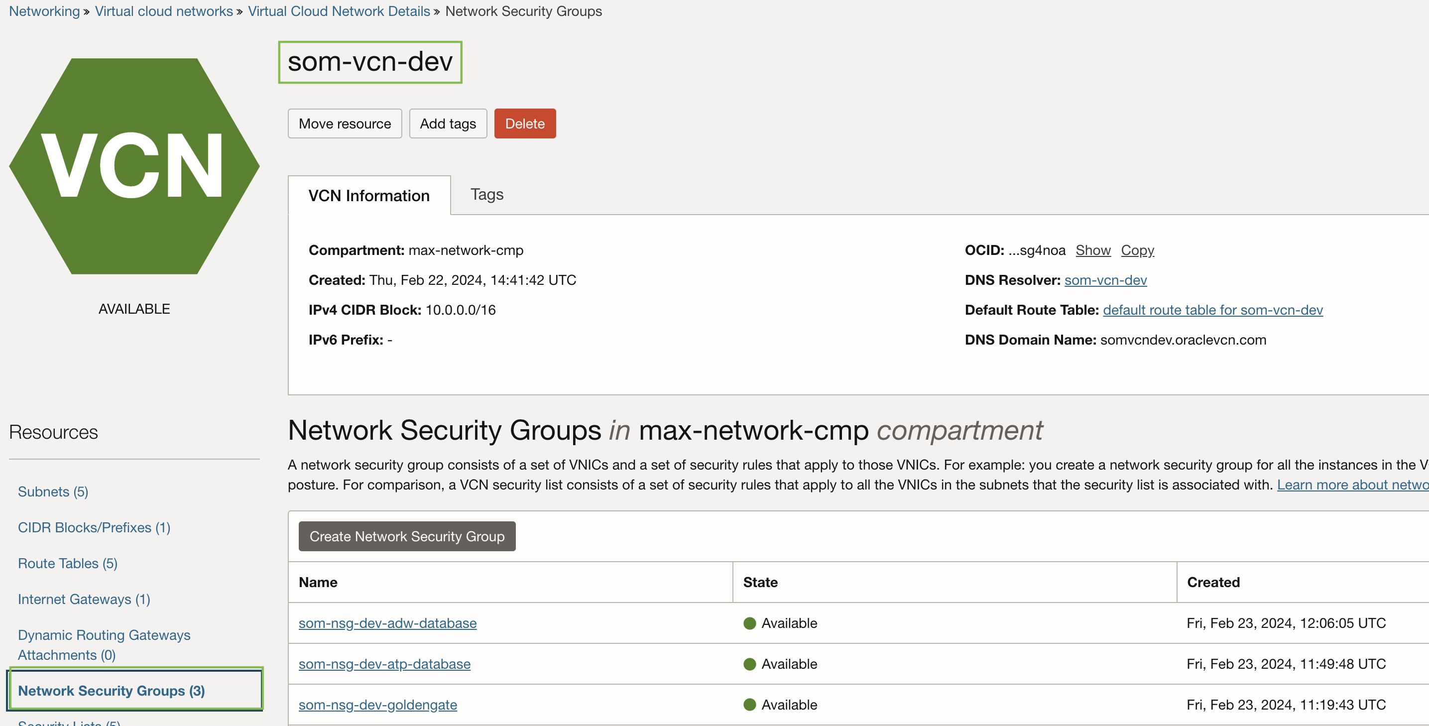 Network Security Group