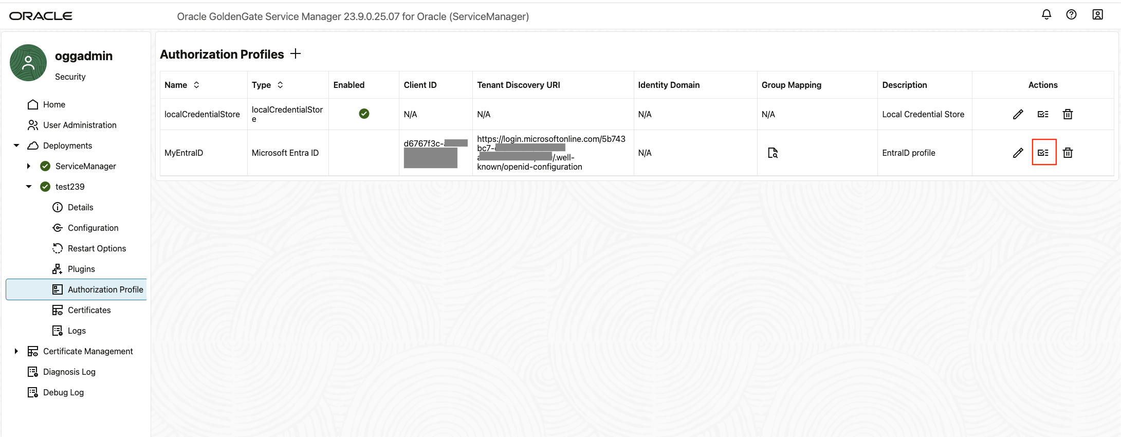Authorization Profile Validation