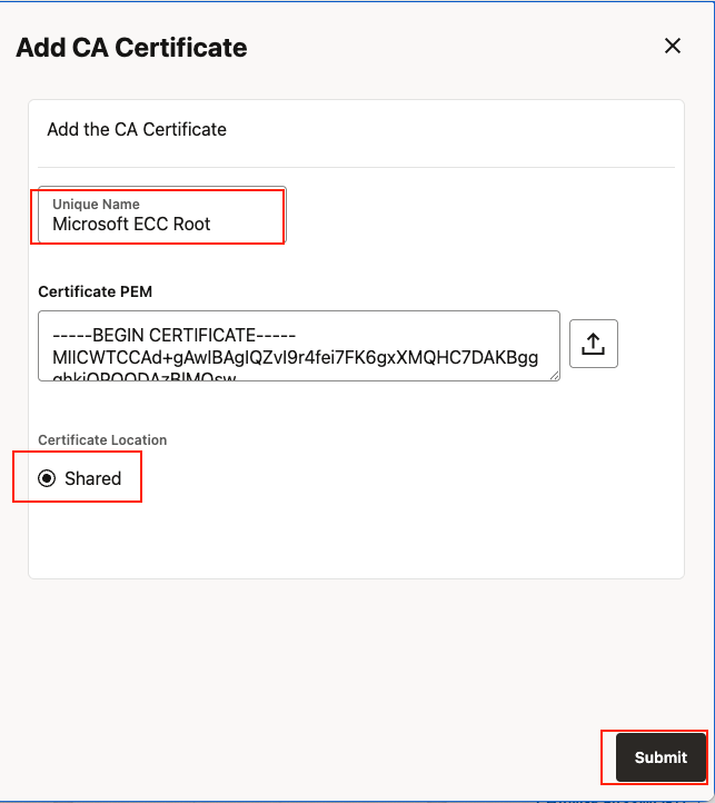 Add Trusted CA Cert