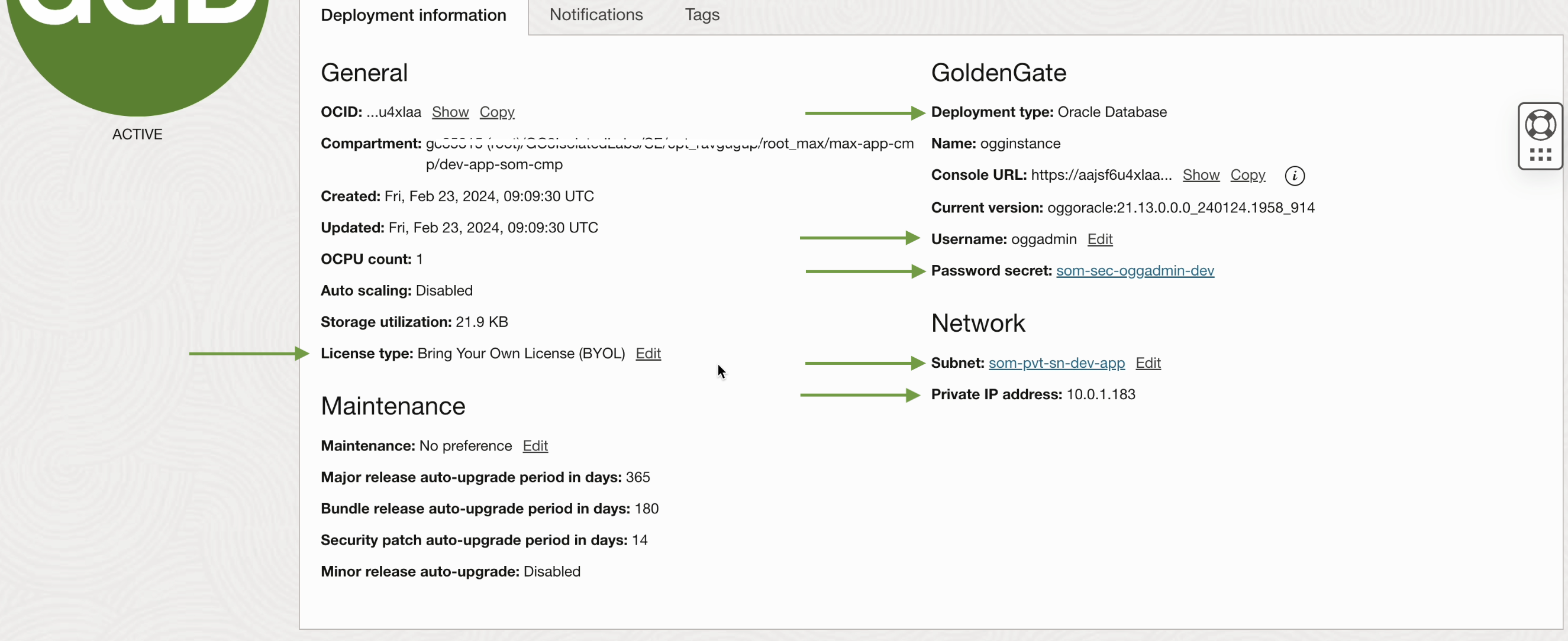 GG deployment Information