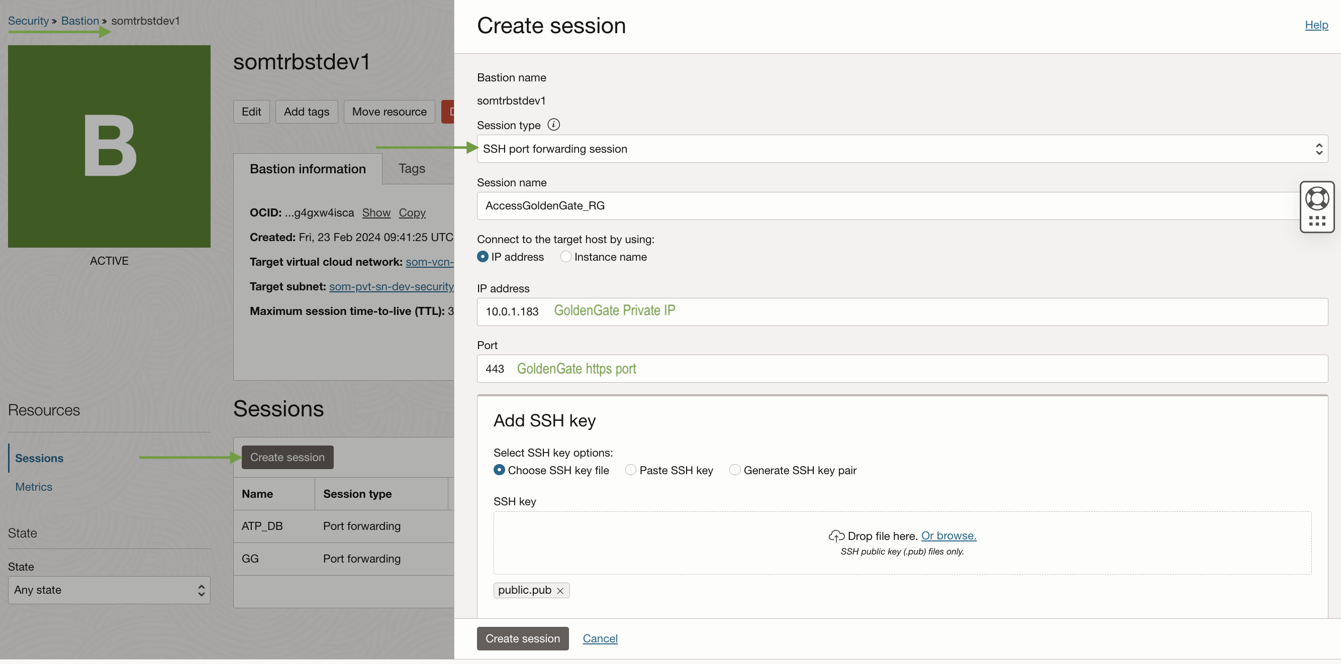 Bastion Session for GG