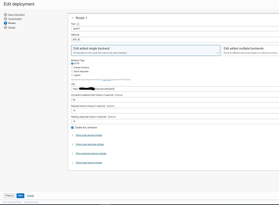 Add Route details to deployment