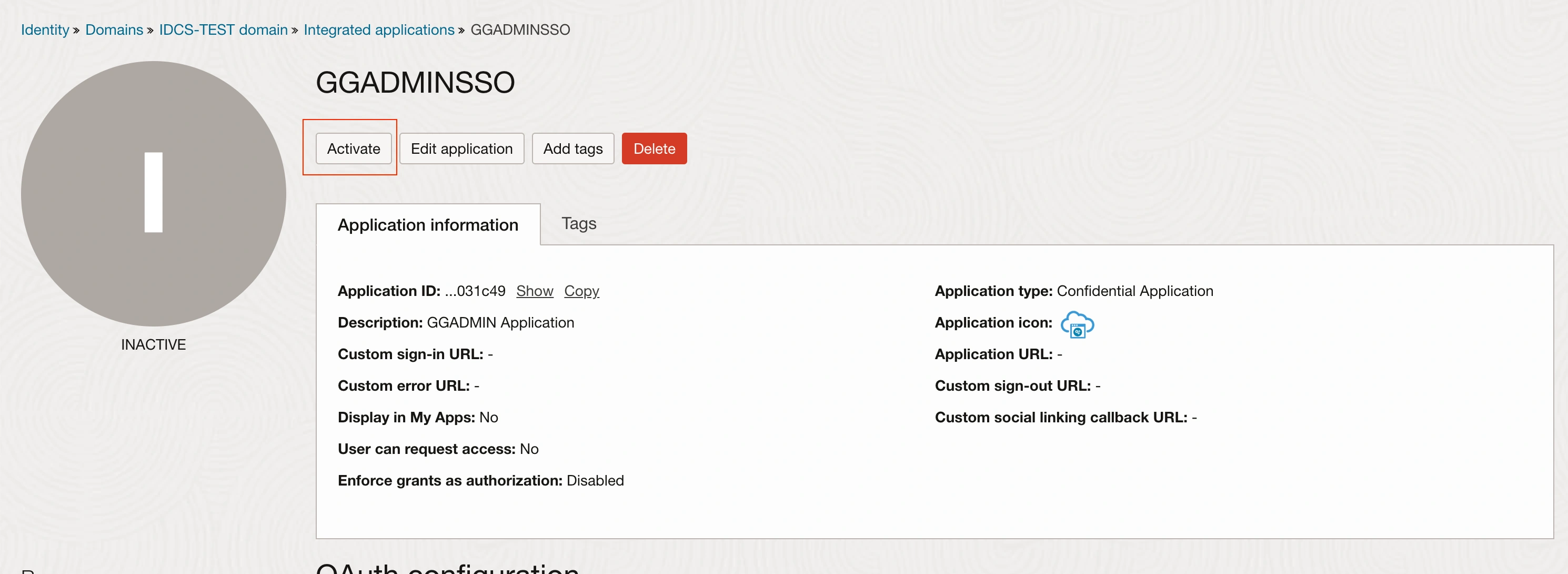 Activate Application