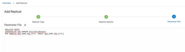 Classic to MA - Add Replicat - Parameters