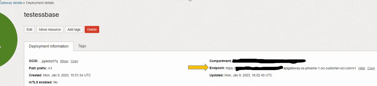 Copy deployment endpoint