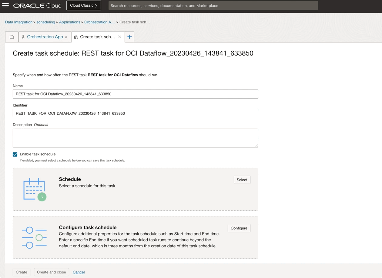 create task schedule