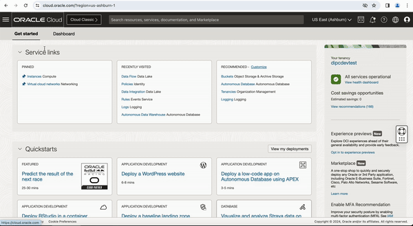 Figure-1: Create a pool in OCI Data Flow service