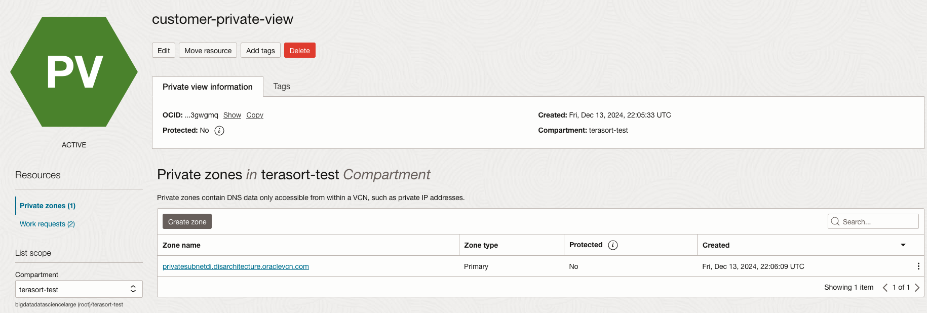 Customer Private View