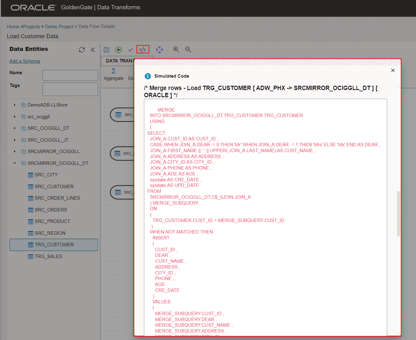 Data Flow Code Simulation