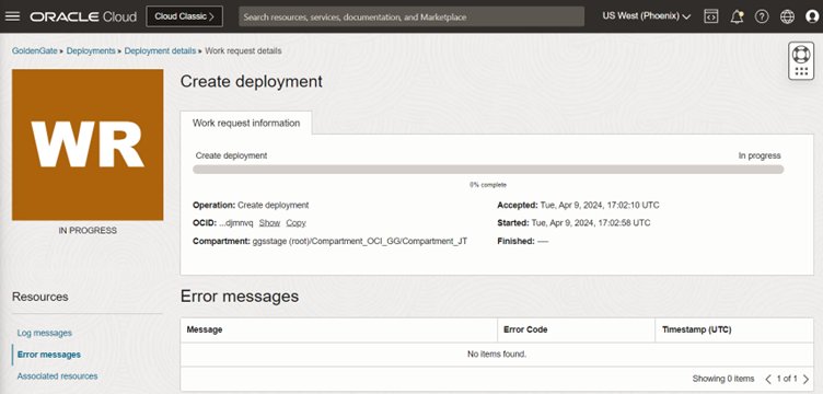 Data Transforms Deployment Work Request Details
