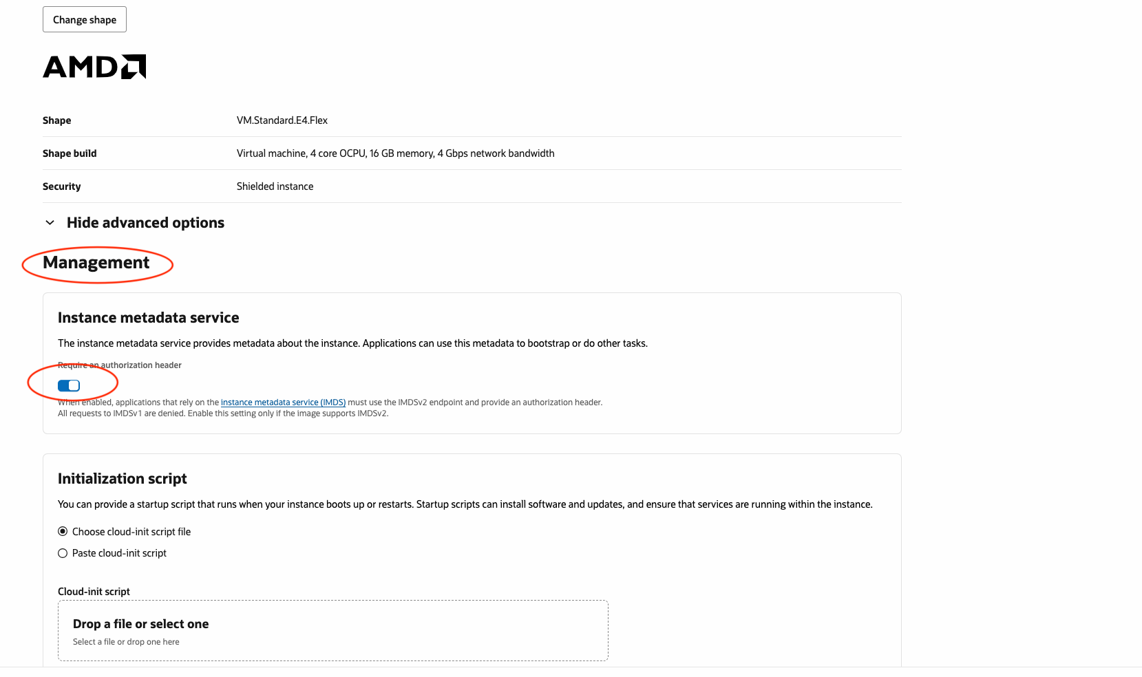 Enable Metadata Service