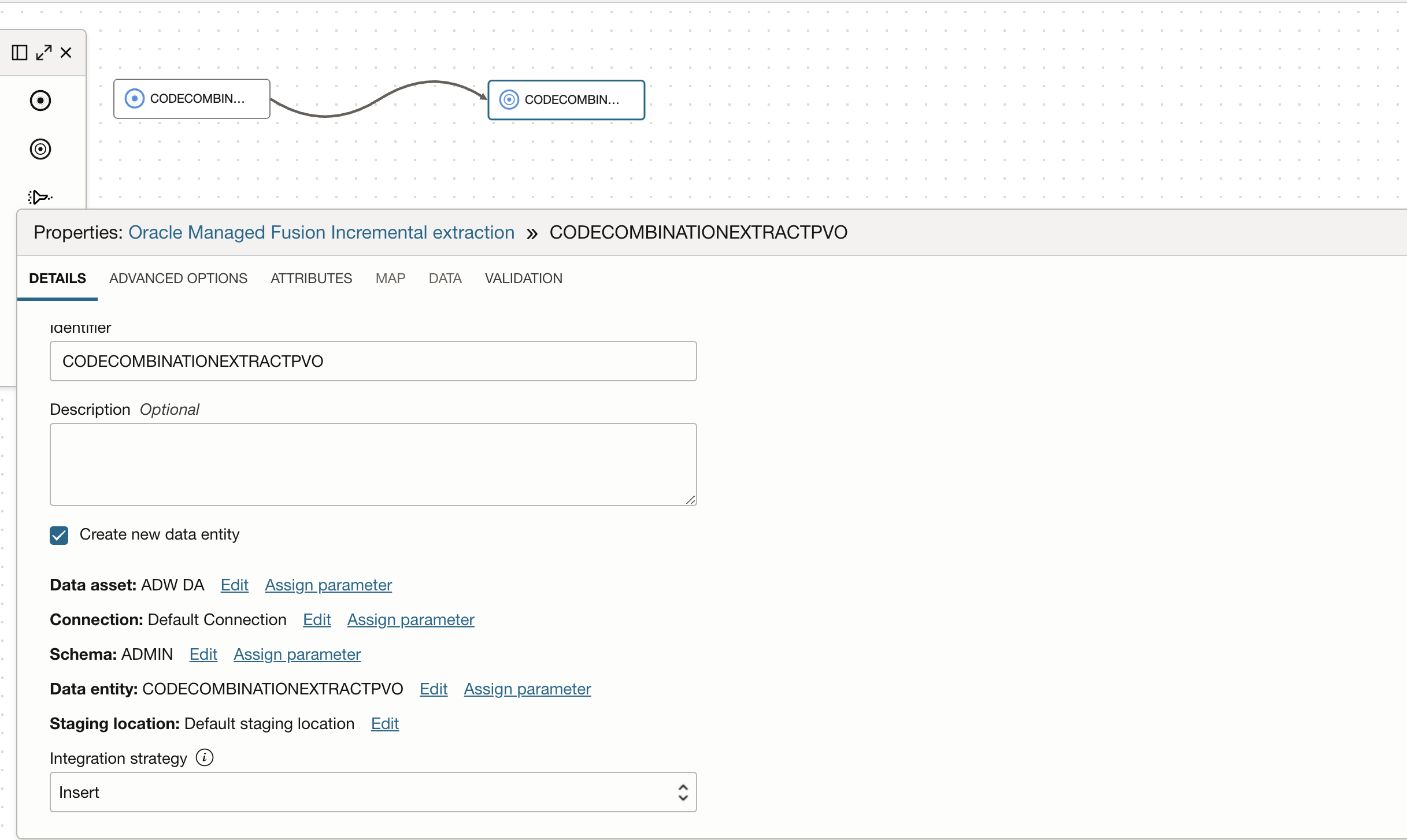 Figure 2: Target operator configuration 