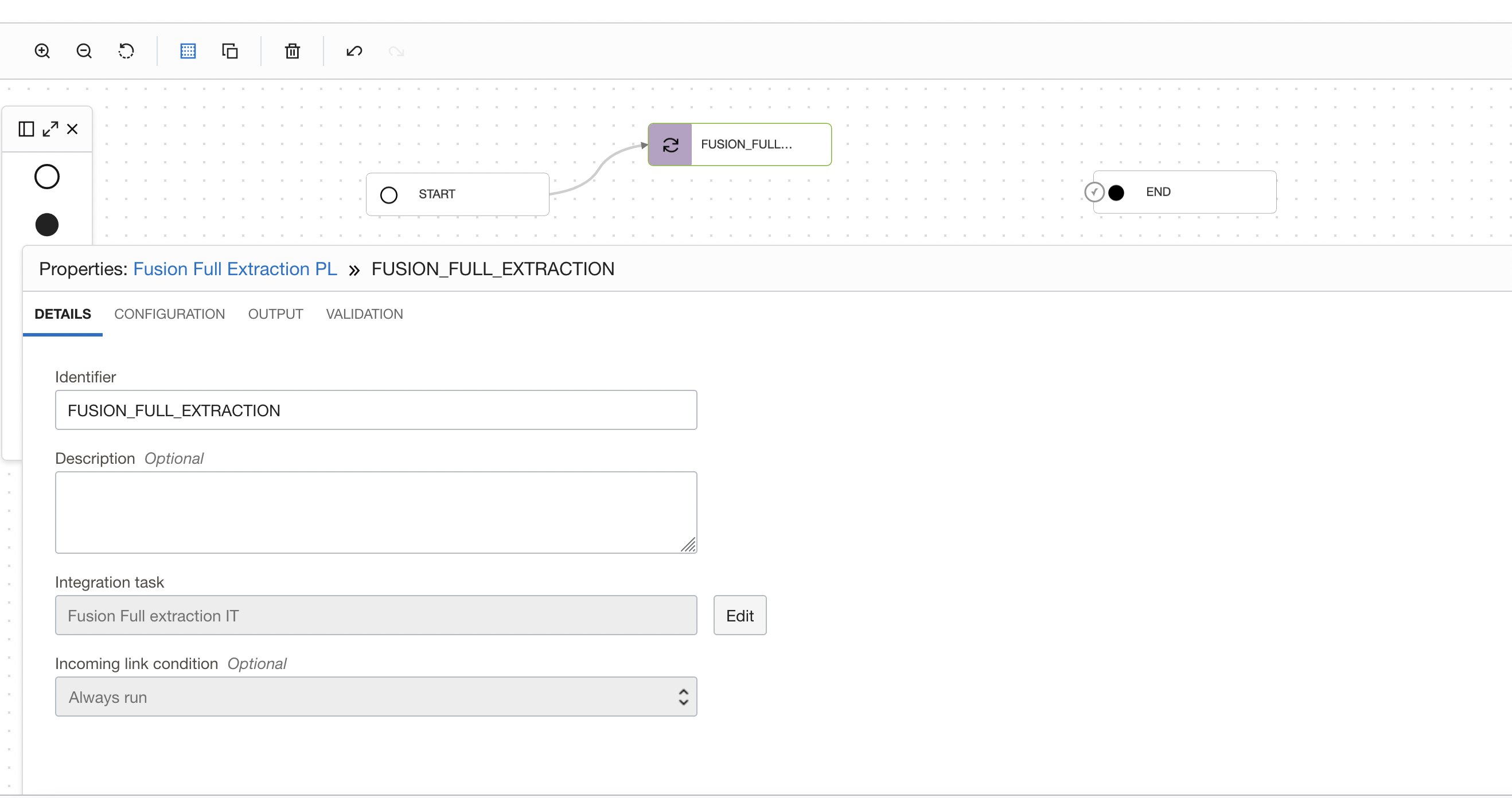 Integration task selection in pipeline