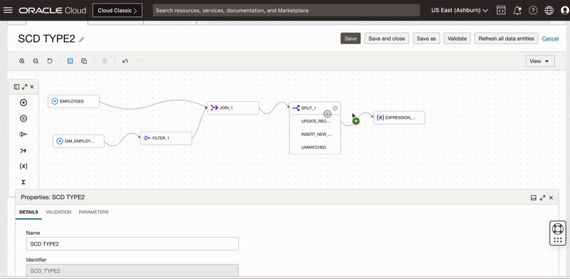 Select target table to update existing records