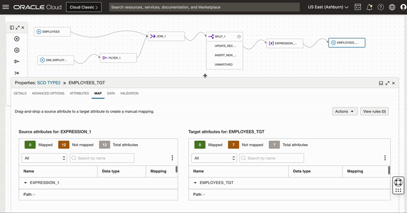 Target mapping for updating existing records