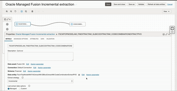 Figure 7: Source schema and entity parameterization