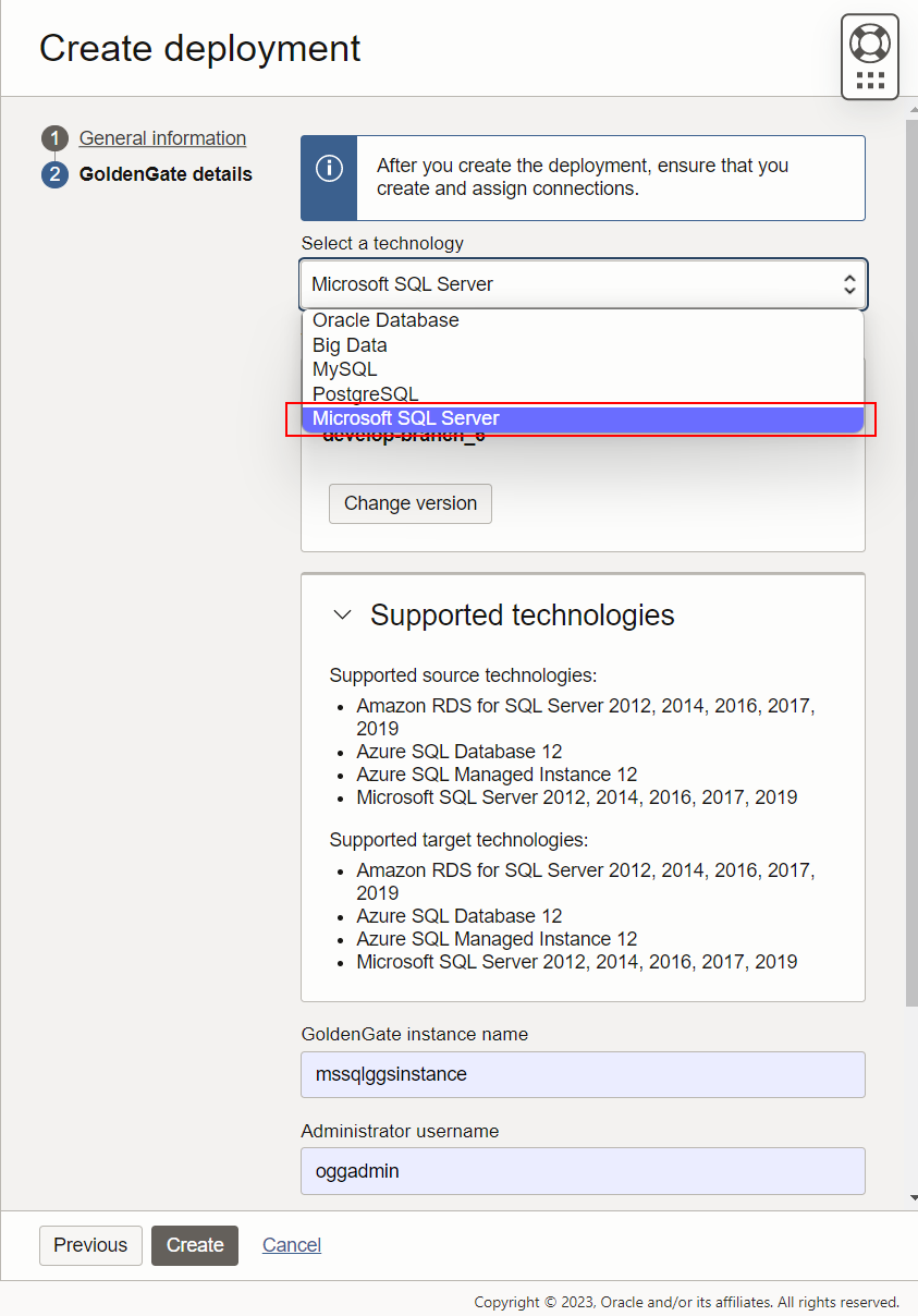 OCI GoldenGate Deployment Creation 1