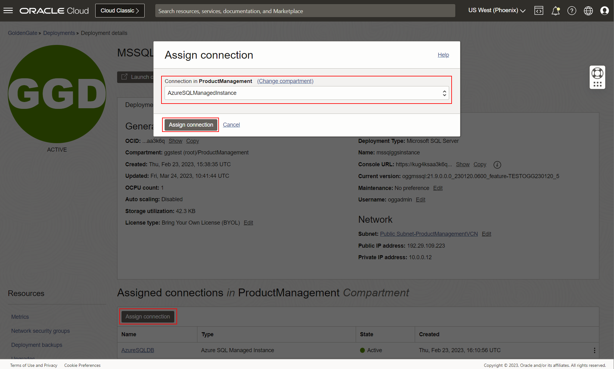 Connection Assignment
