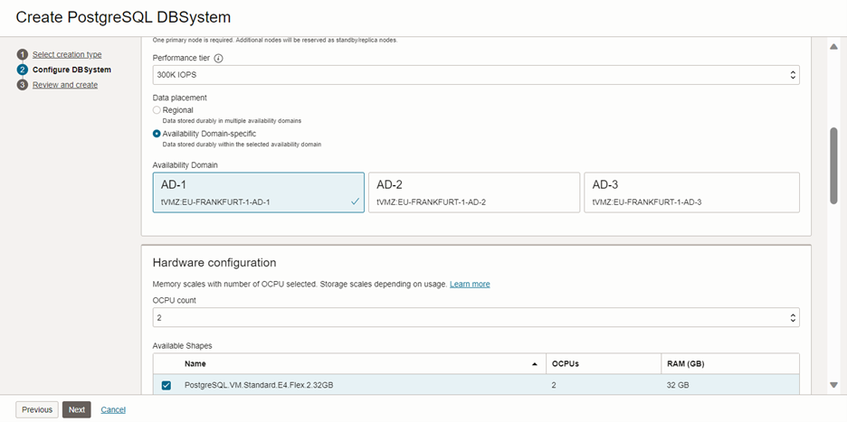 OCI PostgreSQL Creation 4