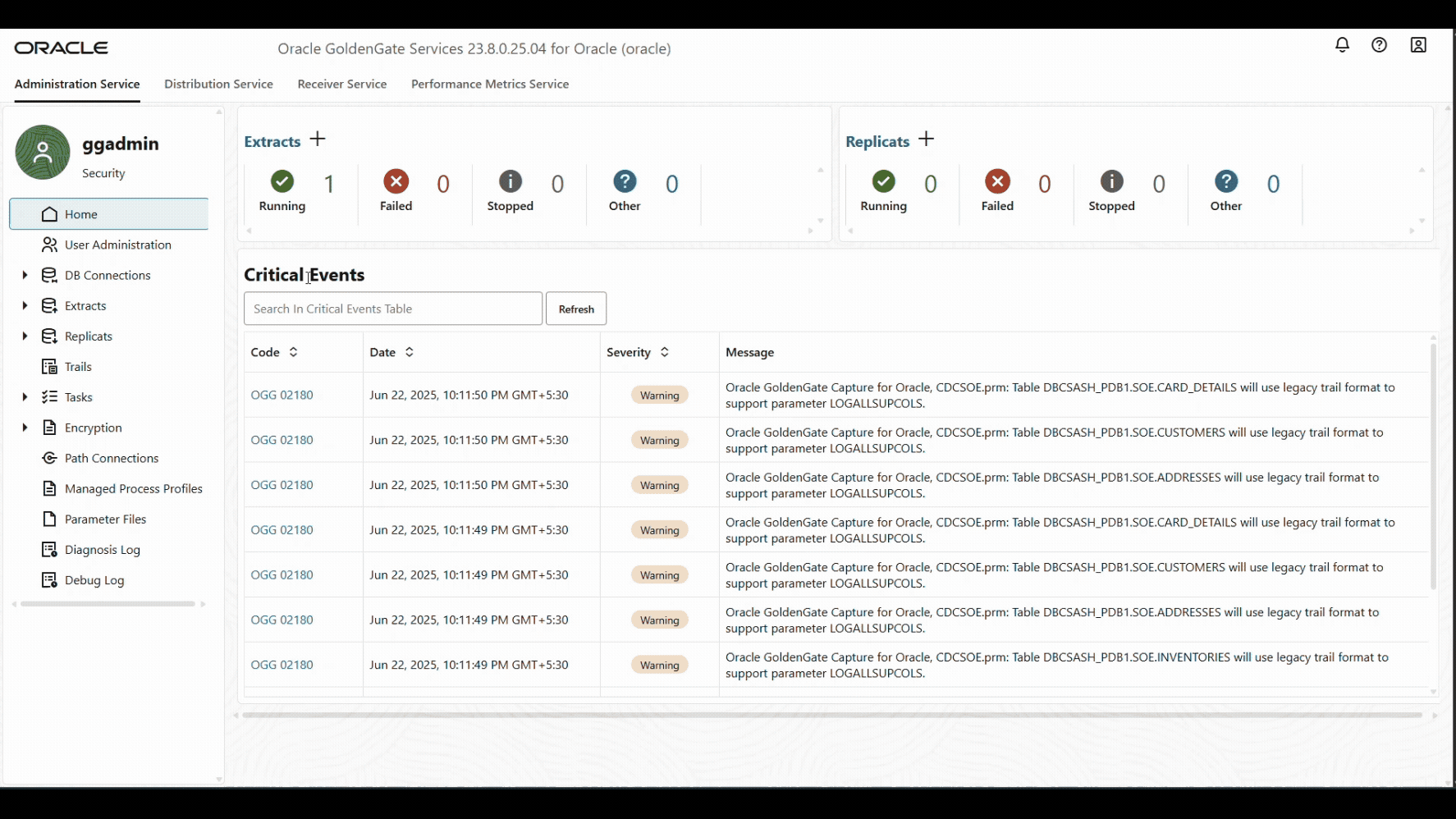 Image 3 : Initial Load Extract Creation