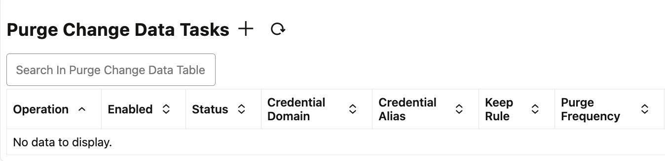 Purge change data tasks