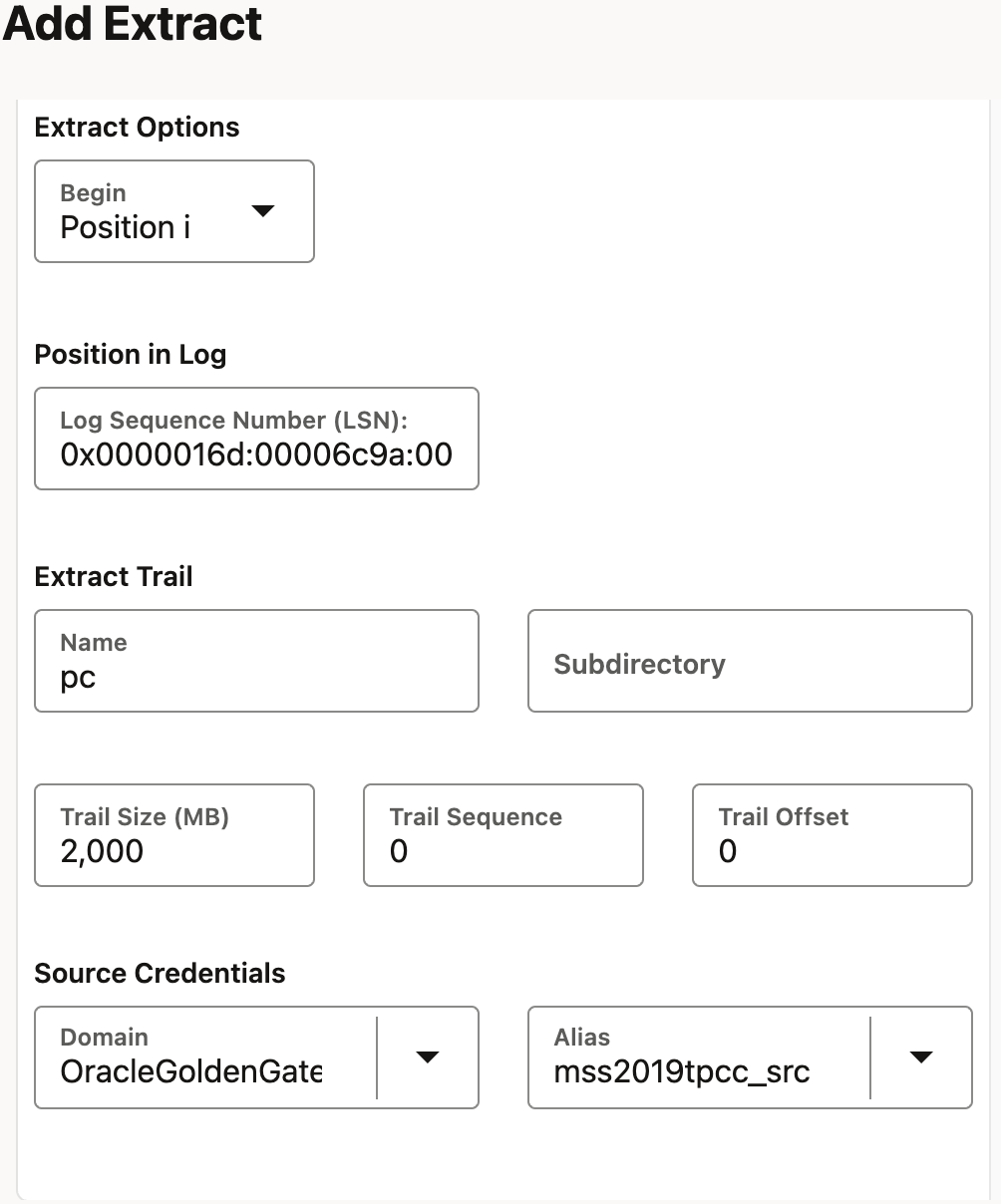 Add CDC Extract using LSN