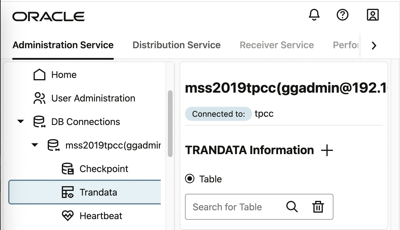 Source Database Connection