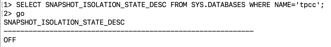 SQL Server snapshot isolation status