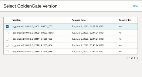 OCI GG Create Version