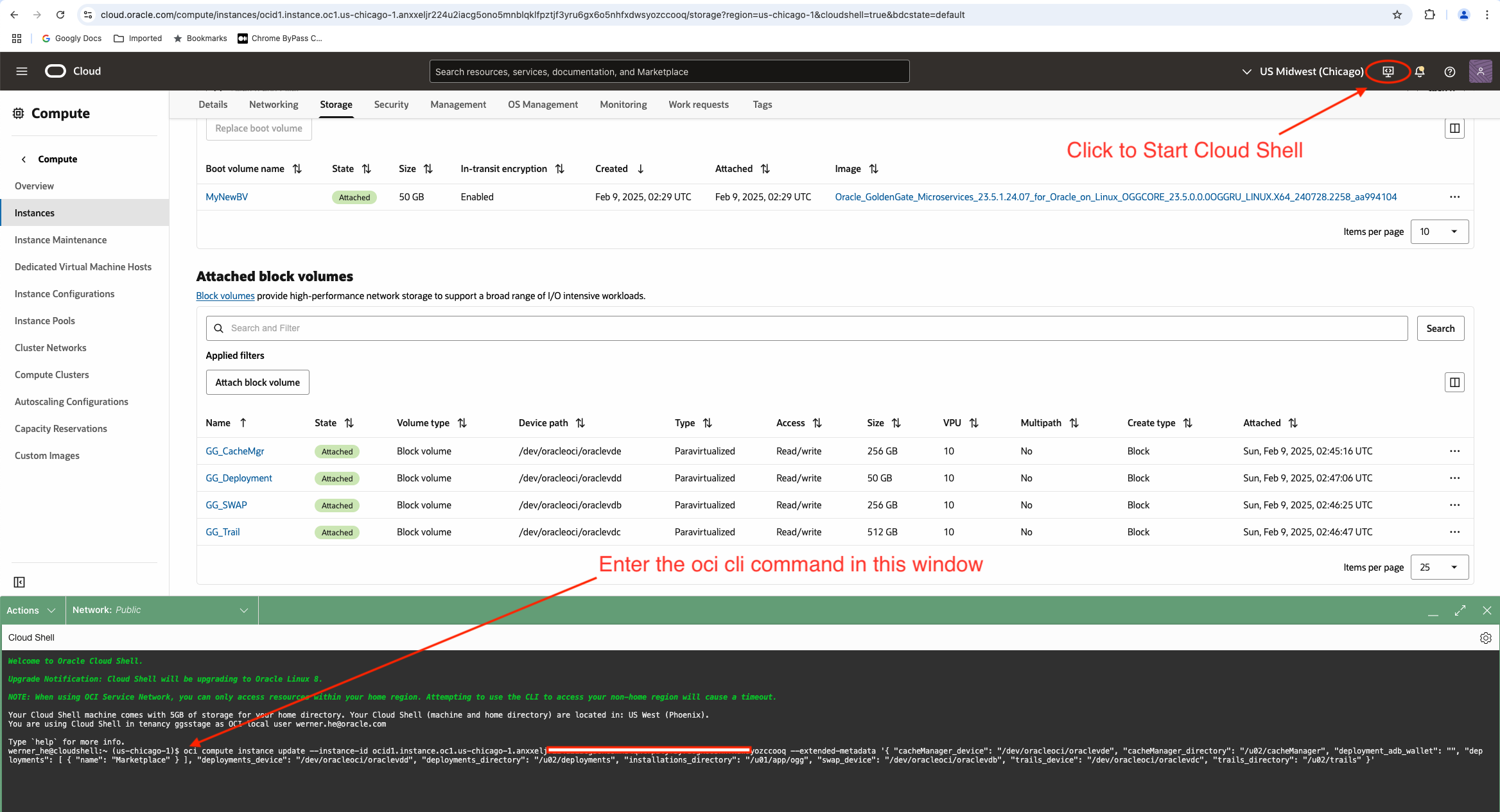 Instance Metadata Update