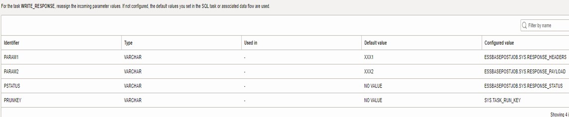 Configure Parameters to WRITE_ERROR